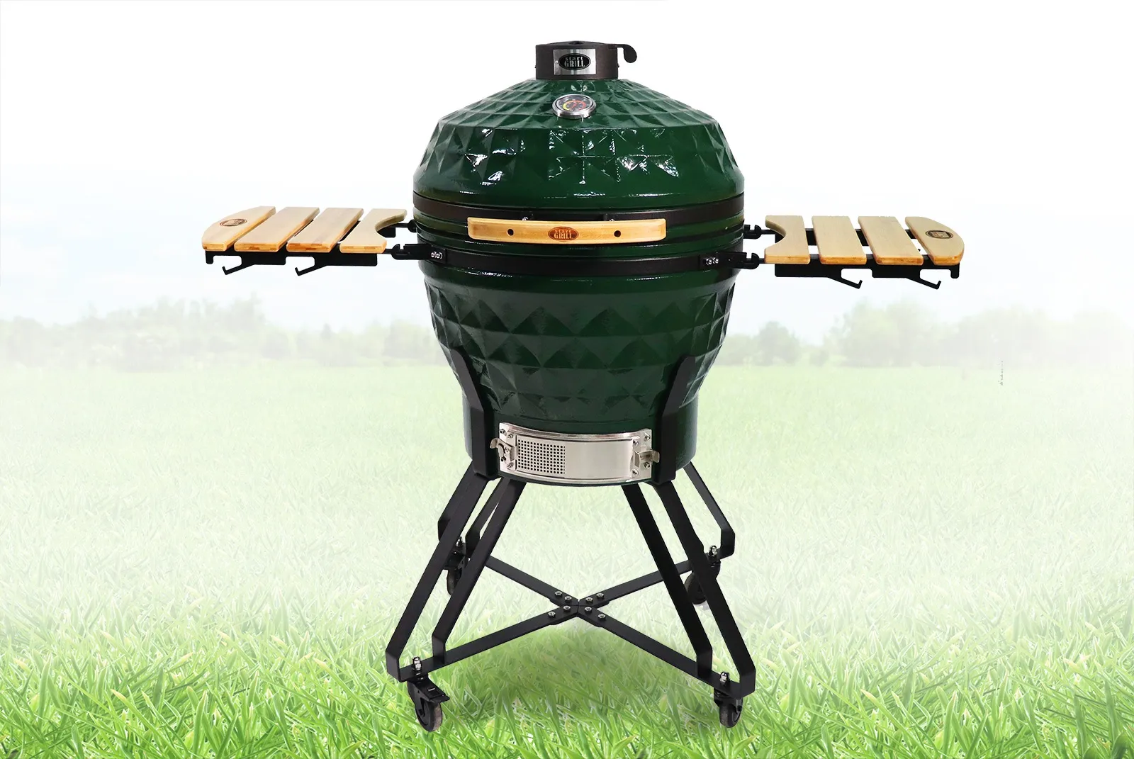 гриль start grill pro green керамический диаметр чаши 61см, с чехлом