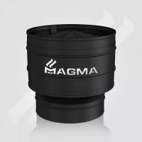 оголовок-дефлектор magma d=200/300, aisi 321 elit/оц, цвет чёрный муар, 0,8/0,5мм (magma)
