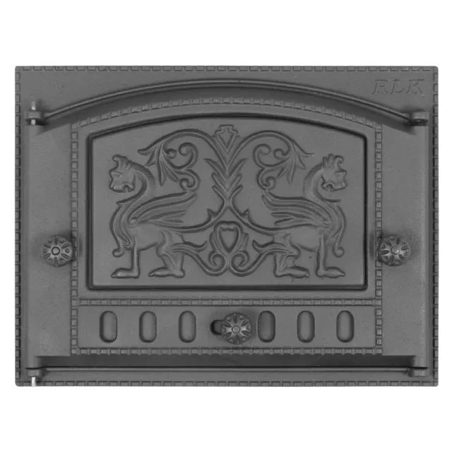 дверца чугунная каминная дк-2б грифоны 435*320*92 мм рубцовск